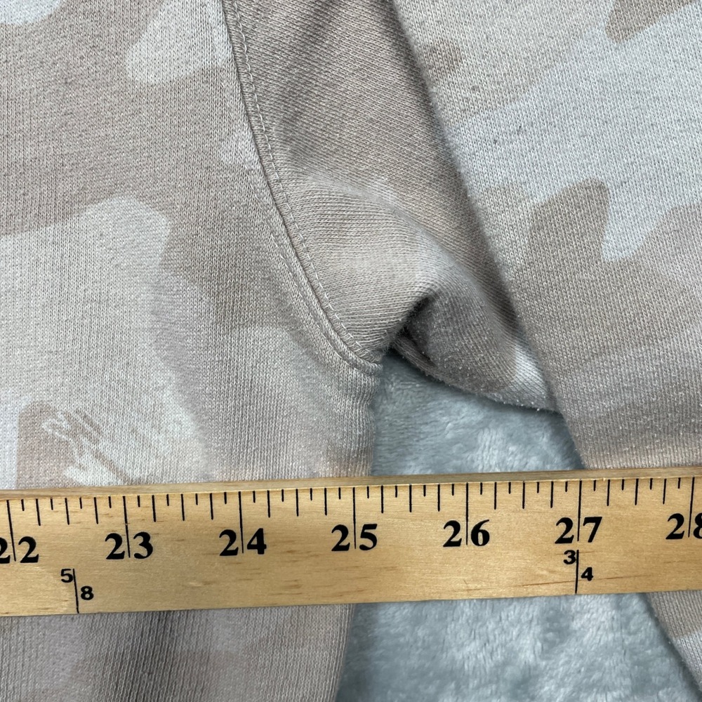 Pink Victoria's Secret Sweatshirt Women Medium Tan Camo Logo Crewneck Pullover - Picture 6 of 9